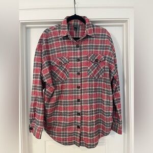 Wild Fable Red and Blue Plaid Flannel Shirt